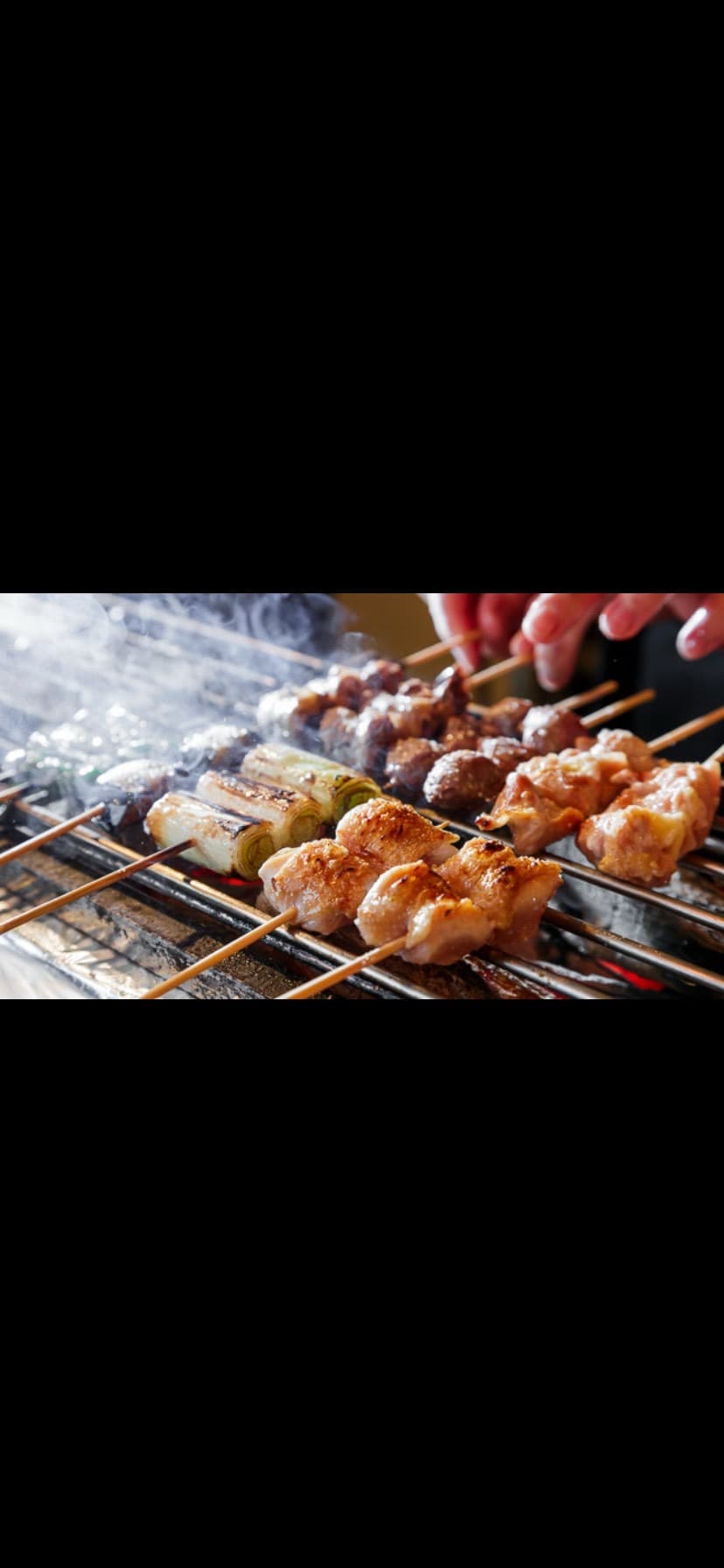 備長炭で焼き上げる炭火焼き鳥の串